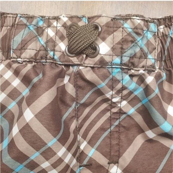 Toddler Boy's Circo Lined Swim Trunks in Brown & Teal Plaid | Size 5T - Picture 4 of 6